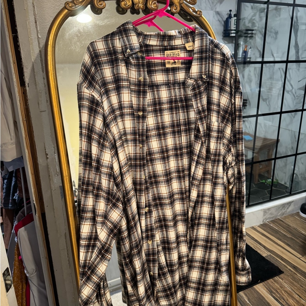 RedHead Black and White Plaid Dress Shirt